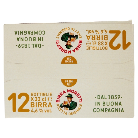 Birra Moretti Ricetta Originale 12 x 33 cl