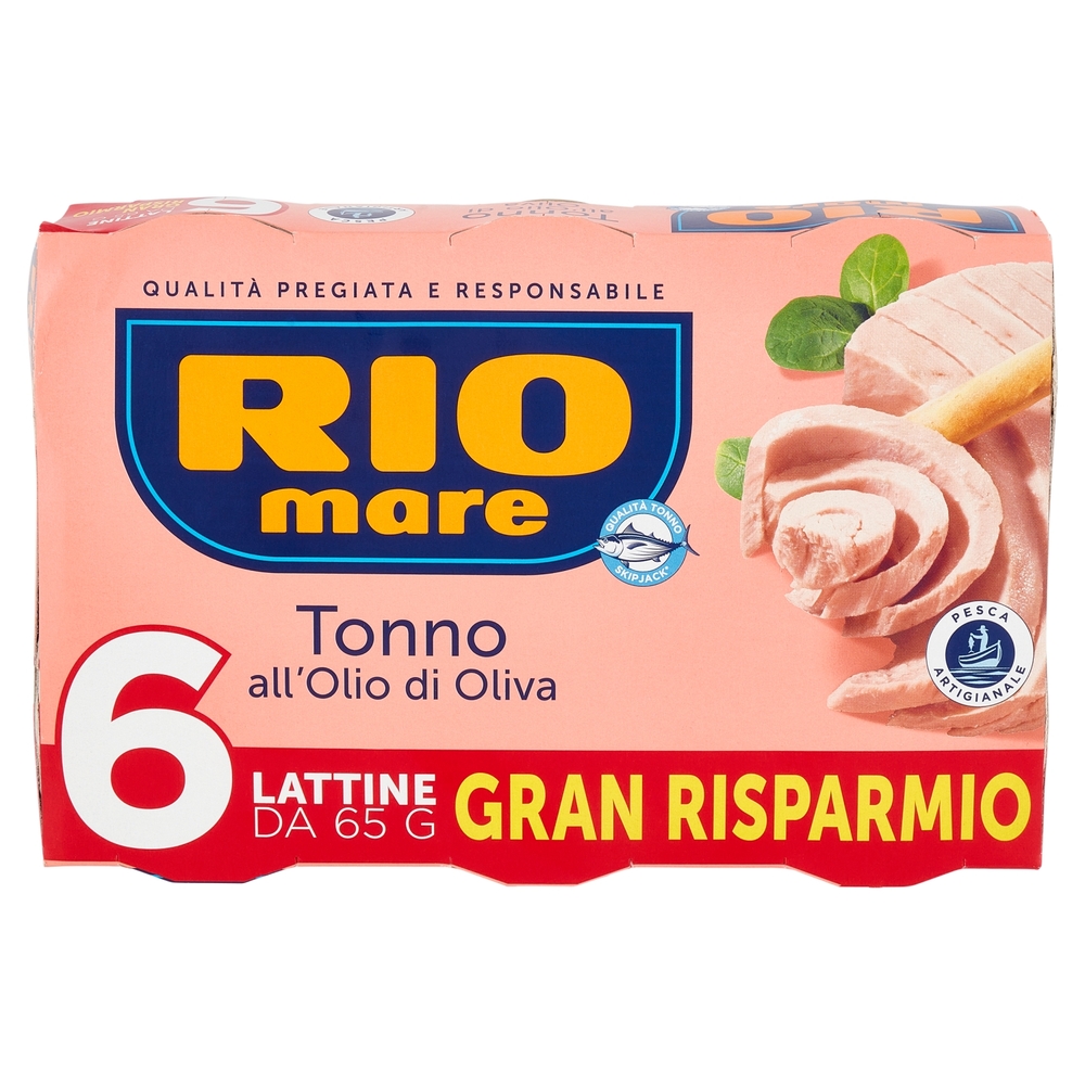 Rio mare Tonno all'Olio di Oliva 6 x 65 g
