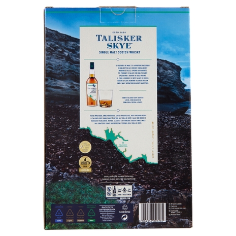 Talisker Skye Single Malt Whisky 700 ml + Bicchiere 1 pz