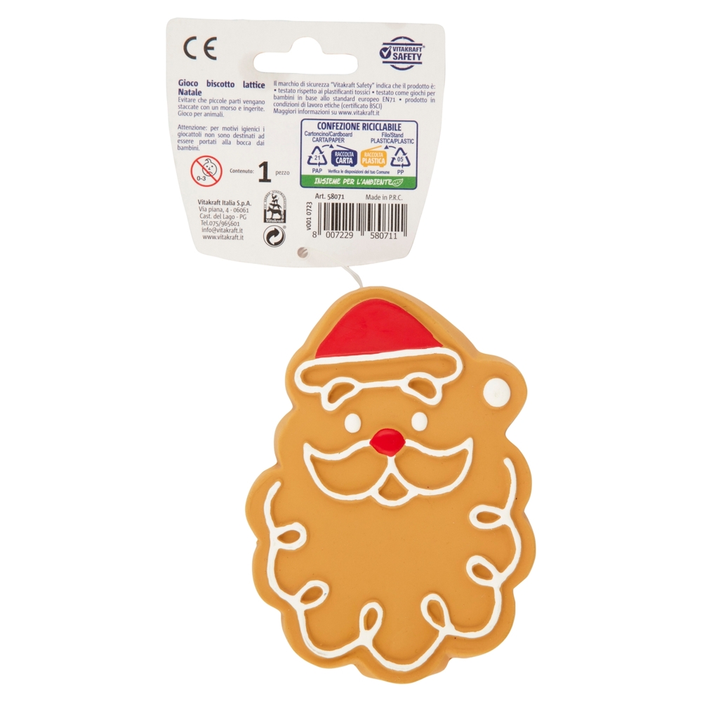 Vitakraft Gioco biscotto lattice Natale 1 pz