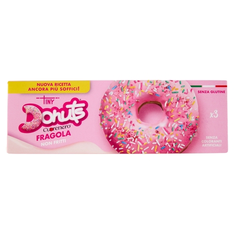 Cuorenero Tiny Donuts Fragola 3 x 37 g