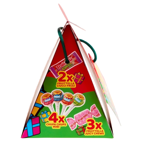 Chupa Chups Christmas 4 Chupa Chups Mini + 2 Fruittella Ciucci Frizz + 3 Fruittella Juicy Chews