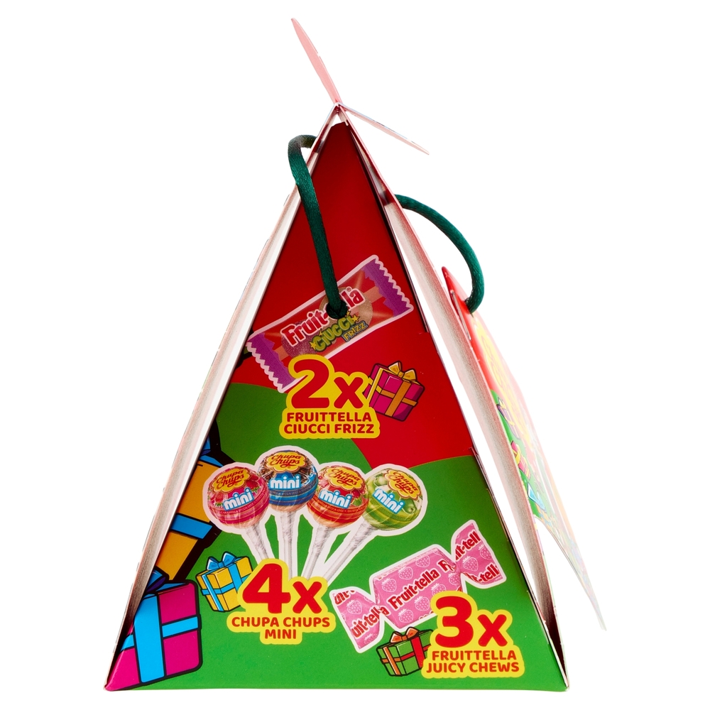Chupa Chups Christmas 4 Chupa Chups Mini + 2 Fruittella Ciucci Frizz + 3 Fruittella Juicy Chews