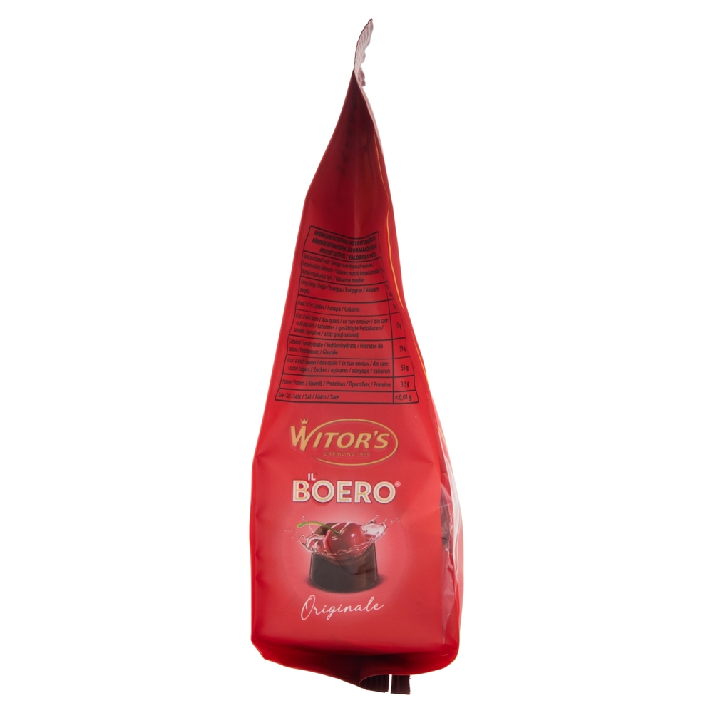 Witor's il Boero Originale Cioccolato Extra Fondente con Ciliegia e Liquore 350 g