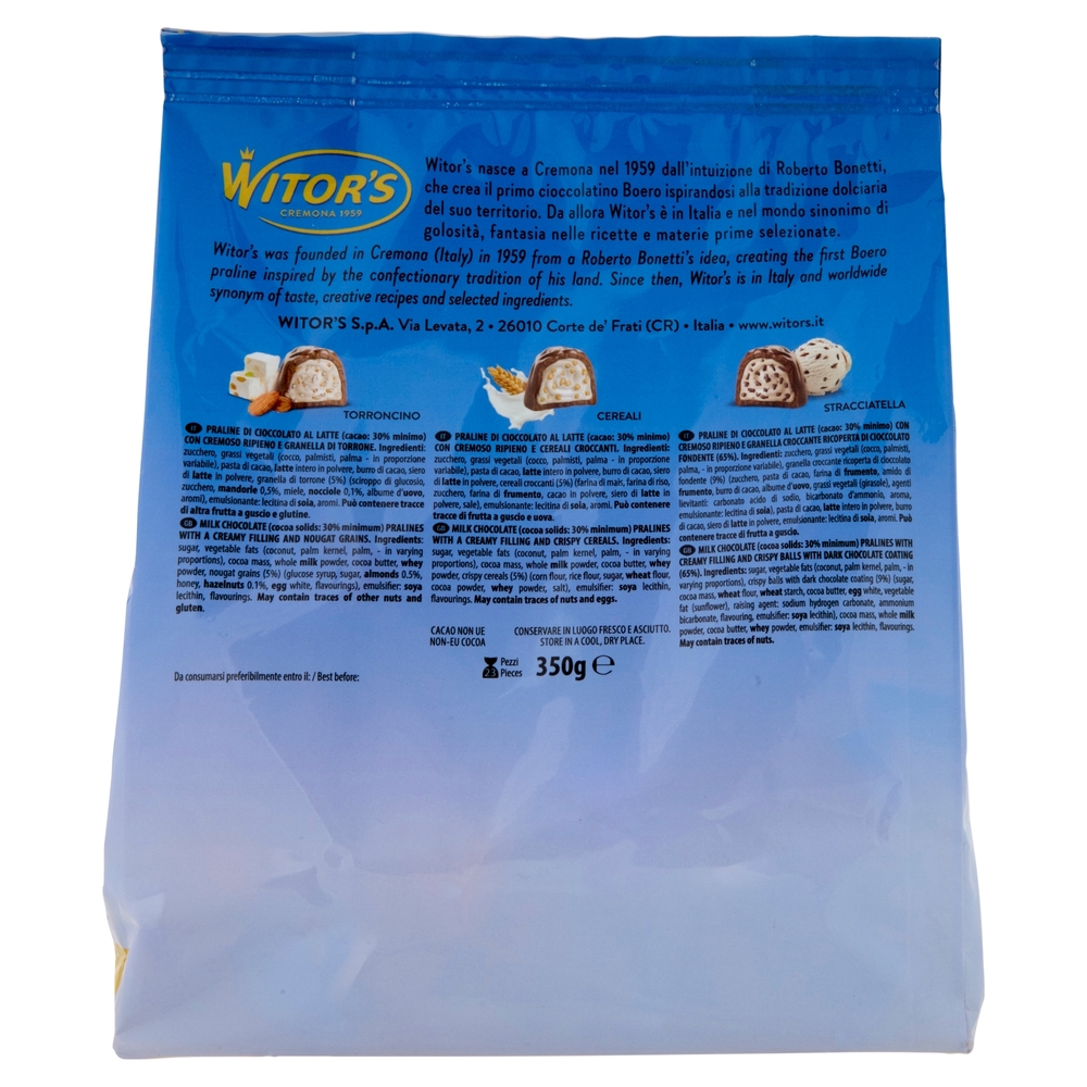 Witor's Bianco Cuore Cioccolato al Latte con Ripieno Assortito 350 g