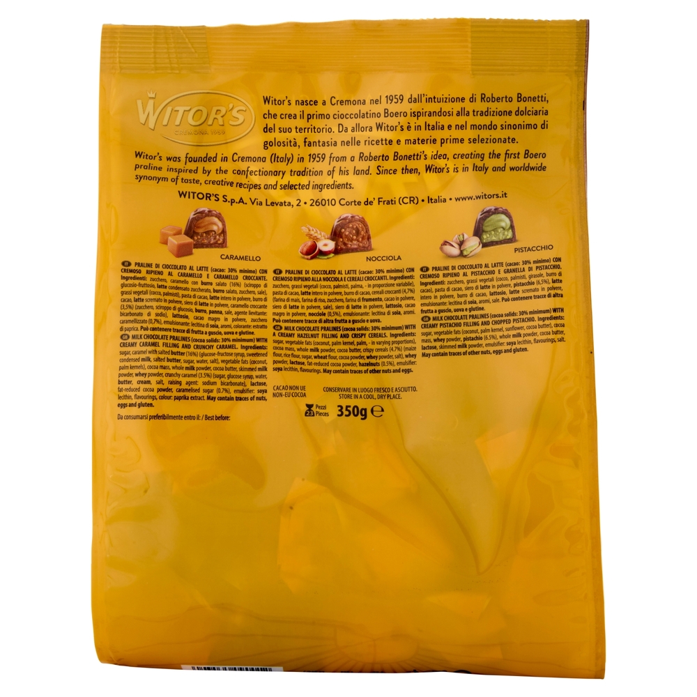 Witor's Golden Cioccolato al Latte con Ripieno Assortito 350 g