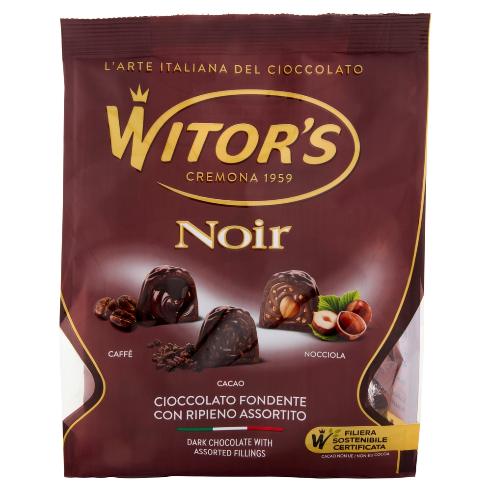 Witor's Noir Cioccolato Fondente con Ripieno Assortito 350 g