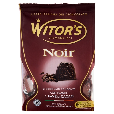 Witor's Noir Cioccolato Fondente con Scaglie di Fave di Cacao 200 g