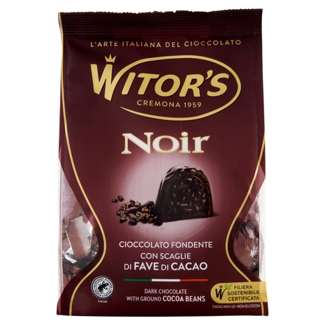 Witor's Noir Cioccolato Fondente con Scaglie di Fave di Cacao 200 g
