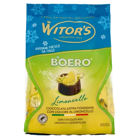 Witor's il Boero Limoncello Cioccolato Extra Fondente con Liquore al Limoncello 200 g