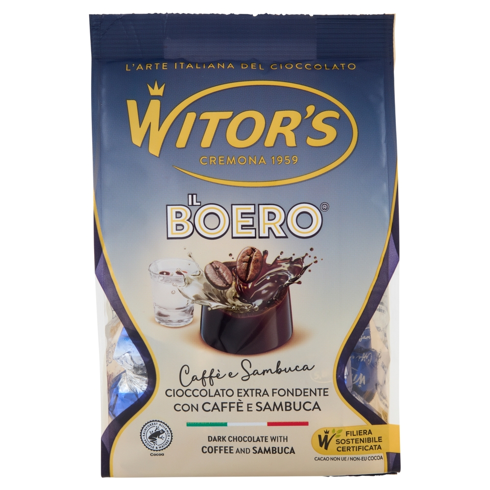 Witor's il Boero Caffè e Sambuca Cioccolato Extra Fondente con Caffè e Sambuca 200 g