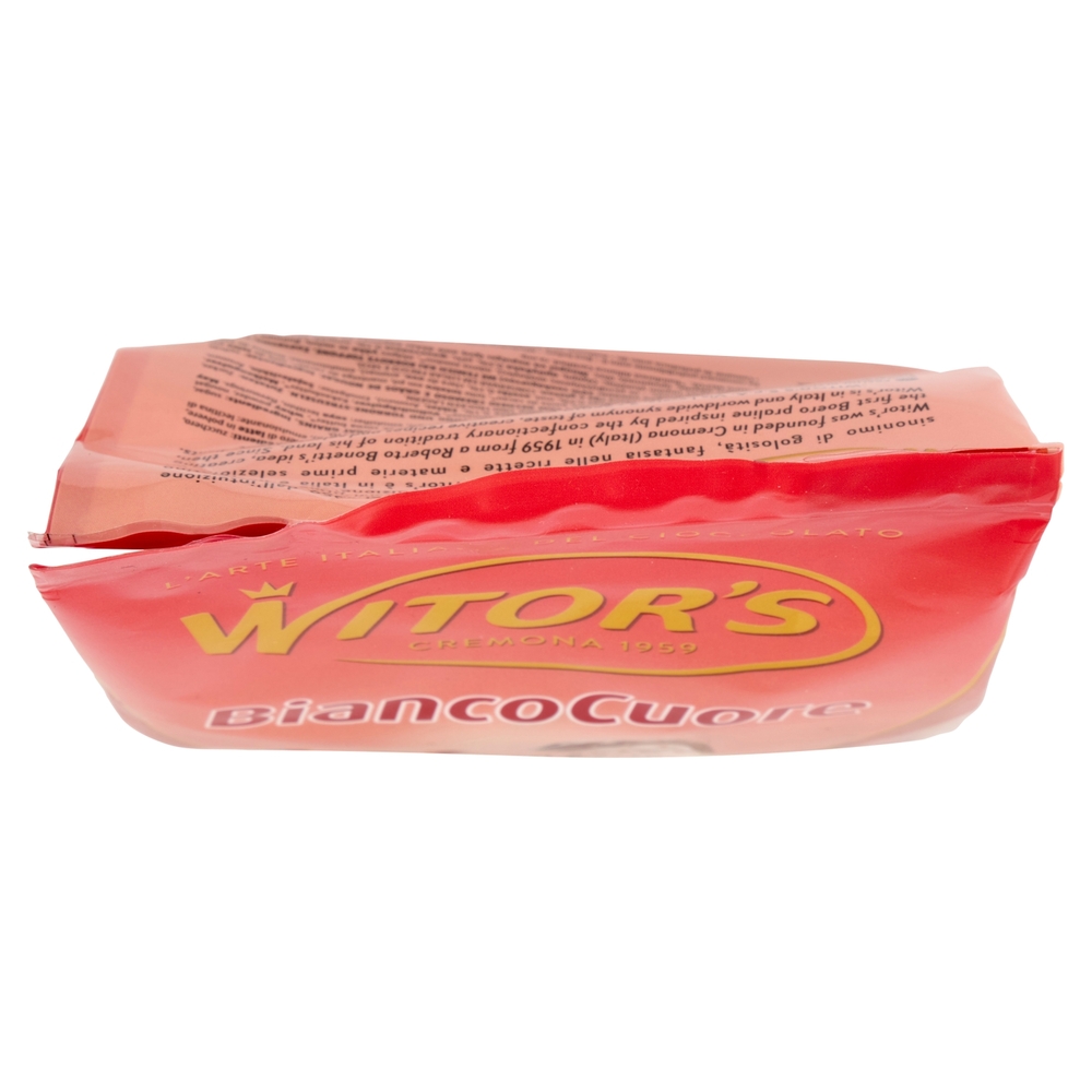 Witor's Bianco Cuore Torroncino Cioccolato al Latte con Granella di Torrone 200 g