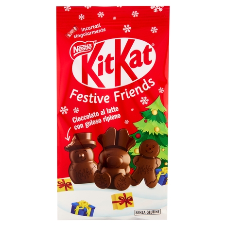 KITKAT Festive Friends Personaggi di Cioccolato al Latte Sacchetto 147g