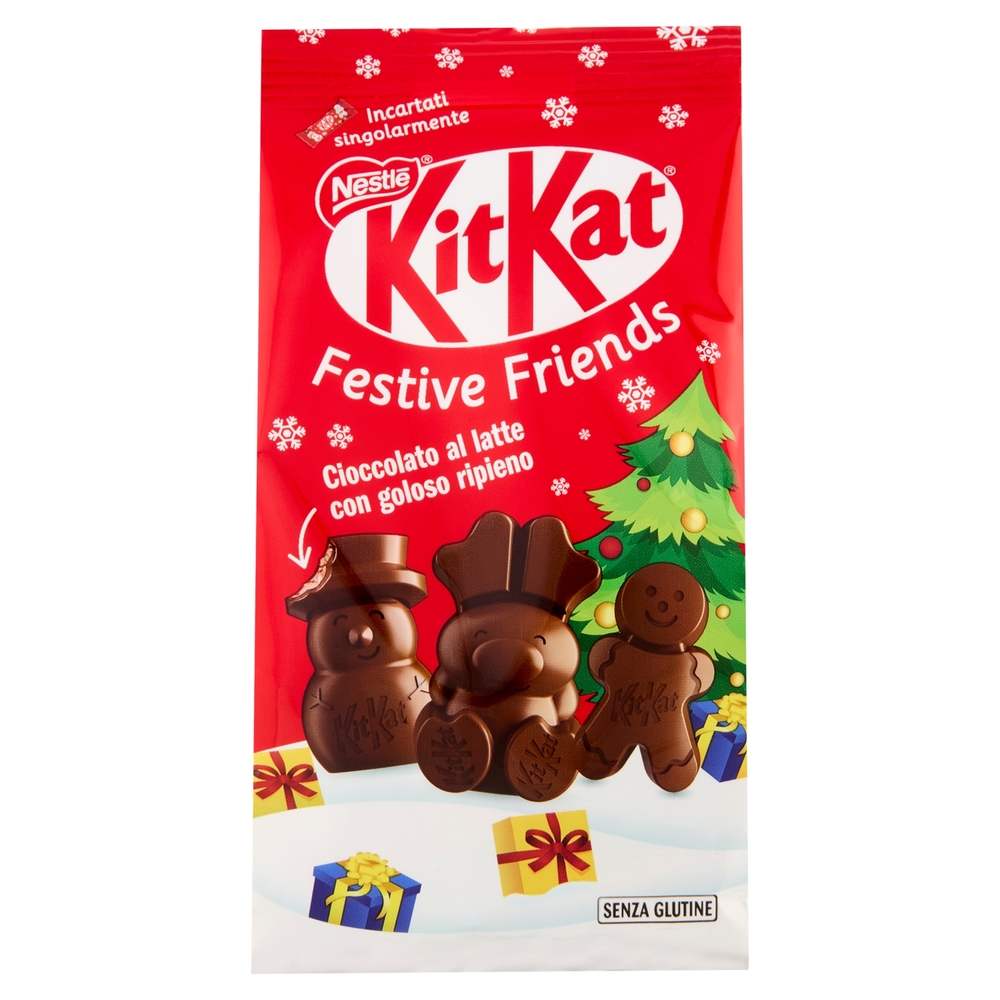 KITKAT Festive Friends Personaggi di Cioccolato al Latte Sacchetto 147g