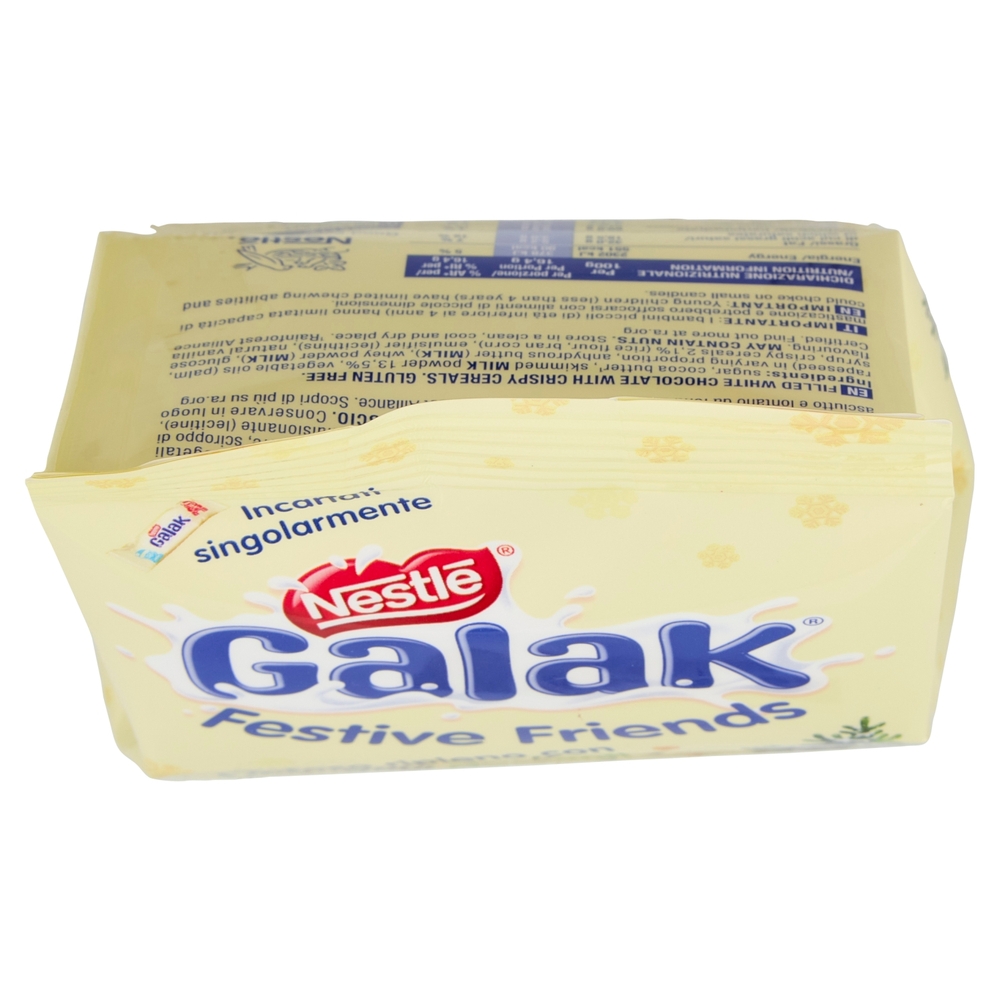 NESTLÉ GALAK Festive Friends Personaggi di Cioccolato Bianco e Cereali Sacchetto 147 g