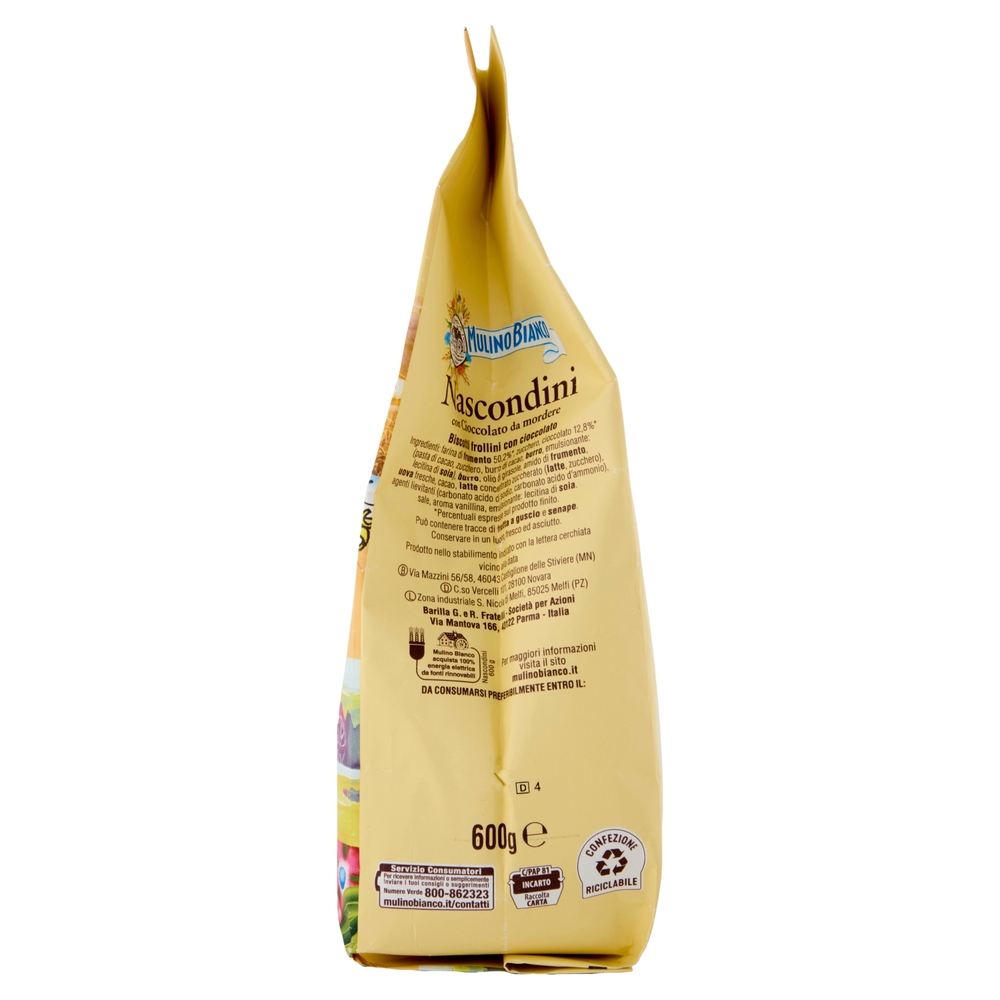 Mulino Bianco Nascondini Biscotti con Cioccolato da Mordere 600g