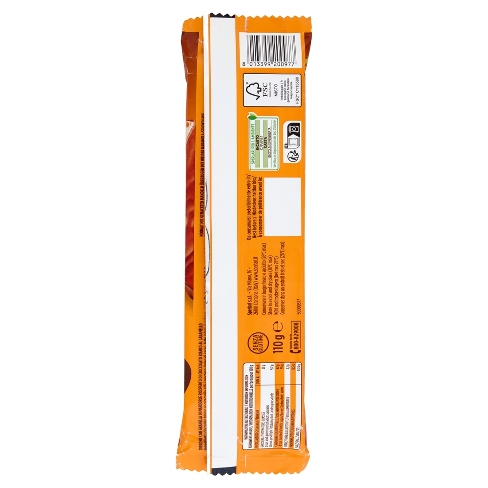 Sperlari il Sottile Torrone Ricoperto Caramello Salato 110 g