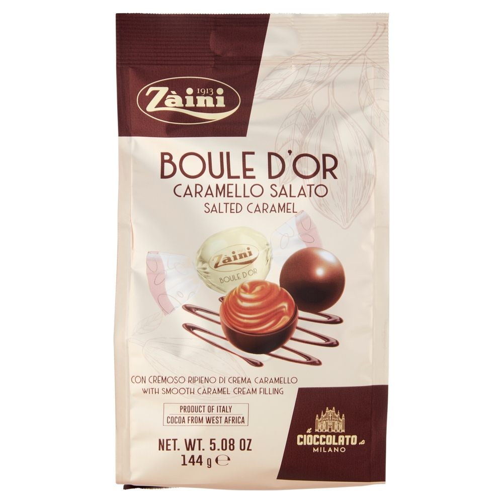 Zàini Boule d'Or Caramello Salato con Cremoso Ripieno di Crema Caramello 144 g
