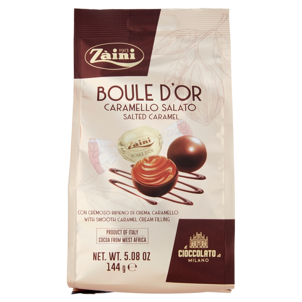 Zàini Boule d'Or Caramello Salato con Cremoso Ripieno di Crema Caramello 144 g