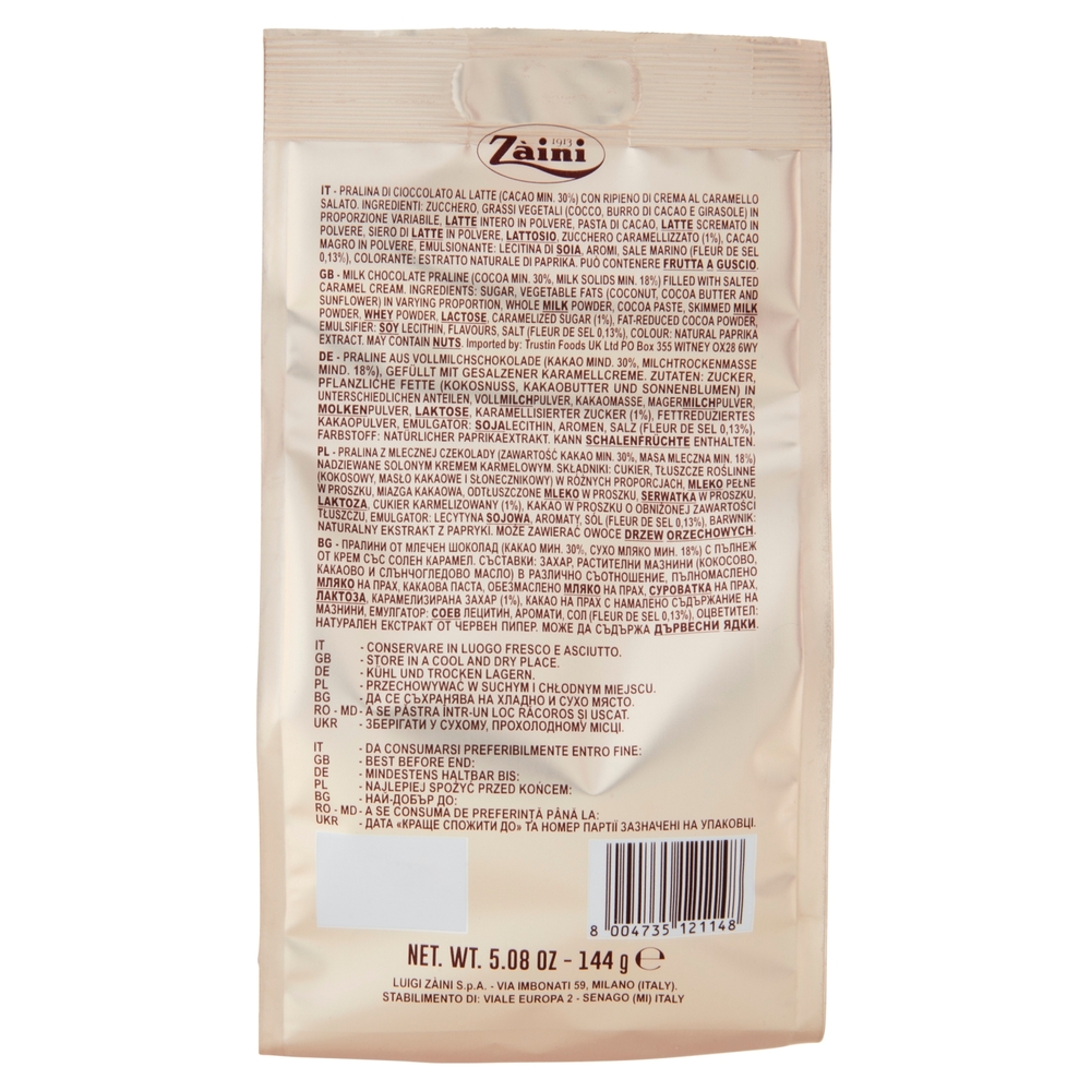 Zàini Boule d'Or Caramello Salato con Cremoso Ripieno di Crema Caramello 144 g