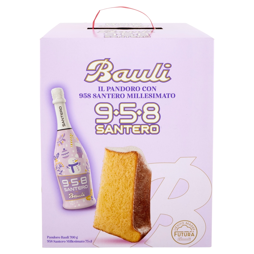 Bauli 958 Santero Tanti Auguri! Pandoro Bauli 700 g + 958 Santero Millesimato 75 cl