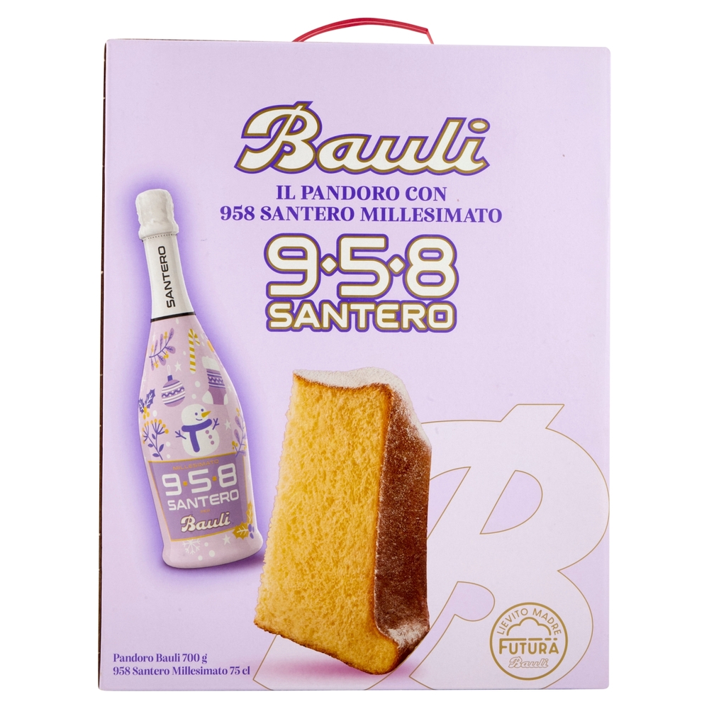 Bauli 958 Santero Tanti Auguri! Pandoro Bauli 700 g + 958 Santero Millesimato 75 cl