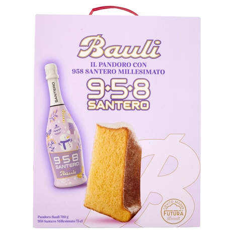 Bauli 958 Santero Tanti Auguri! Pandoro Bauli 700 g + 958 Santero Millesimato 75 cl