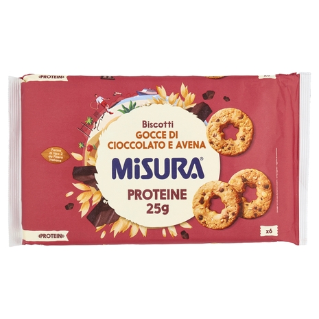 Misura Protein Biscotti con Gocce di Cioccolato e Fiocchi di Avena 260 g