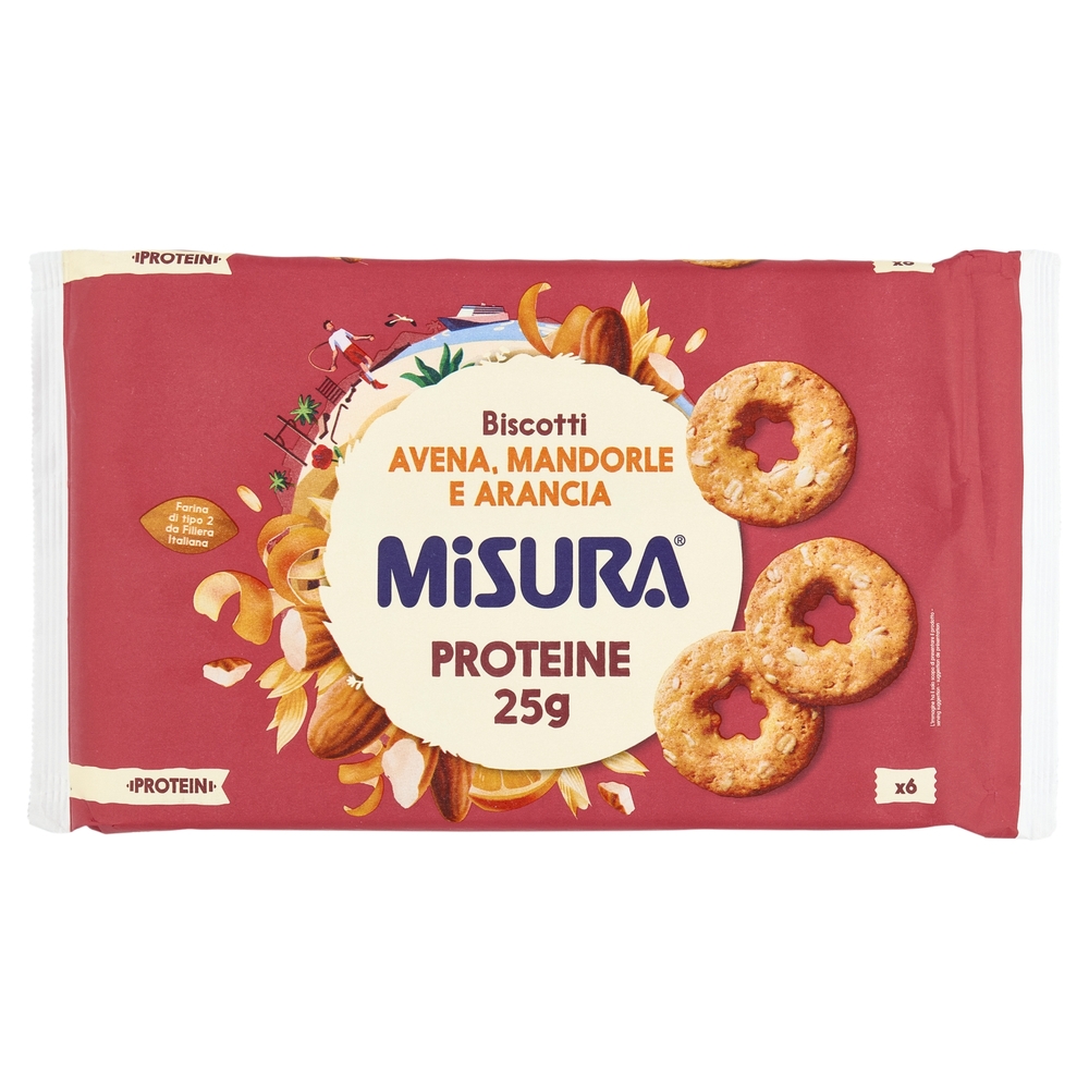 Misura Protein Biscotti con Mandorle e Fiocchi di Avena 260 g