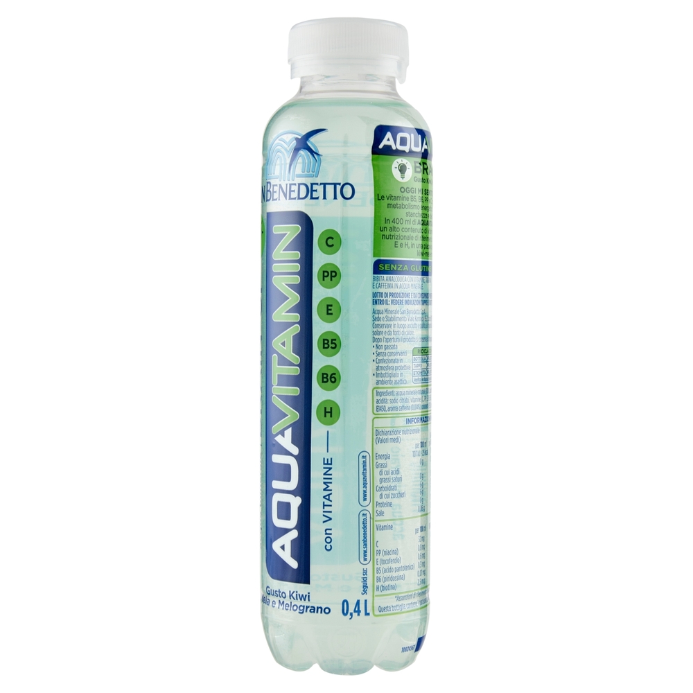 San Benedetto Aquavitamin Brain-Up Gusto Kiwi Mela Melograno 0,4 L