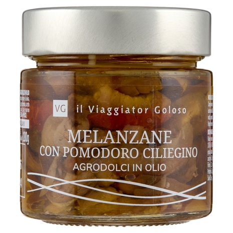 Melanzane con Pomodoro Ciliegino Agrodolce in Olio Il Viaggiator Goloso