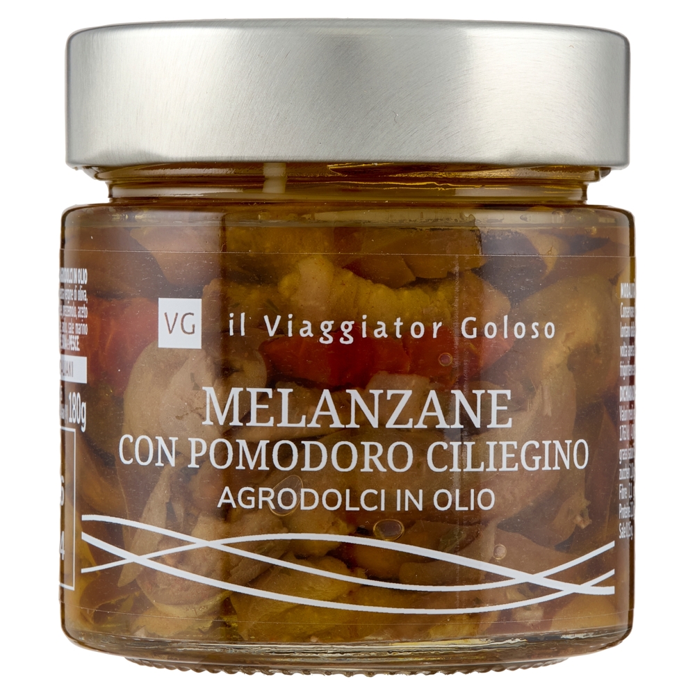 Melanzane con Pomodoro Ciliegino Agrodolce in Olio Il Viaggiator Goloso
