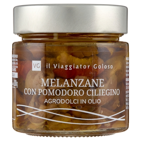 Melanzane con Pomodoro Ciliegino Agrodolce in Olio Il Viaggiator Goloso