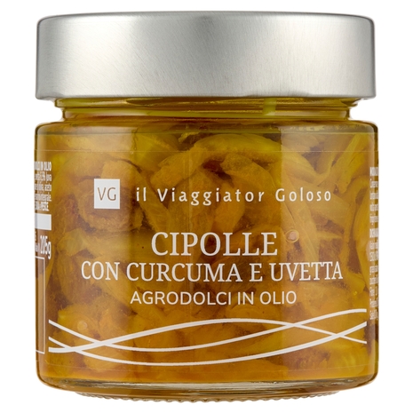 Cipolle con Curcuma e Uvetta Agrodolce in Olio Il Viaggiator Goloso
