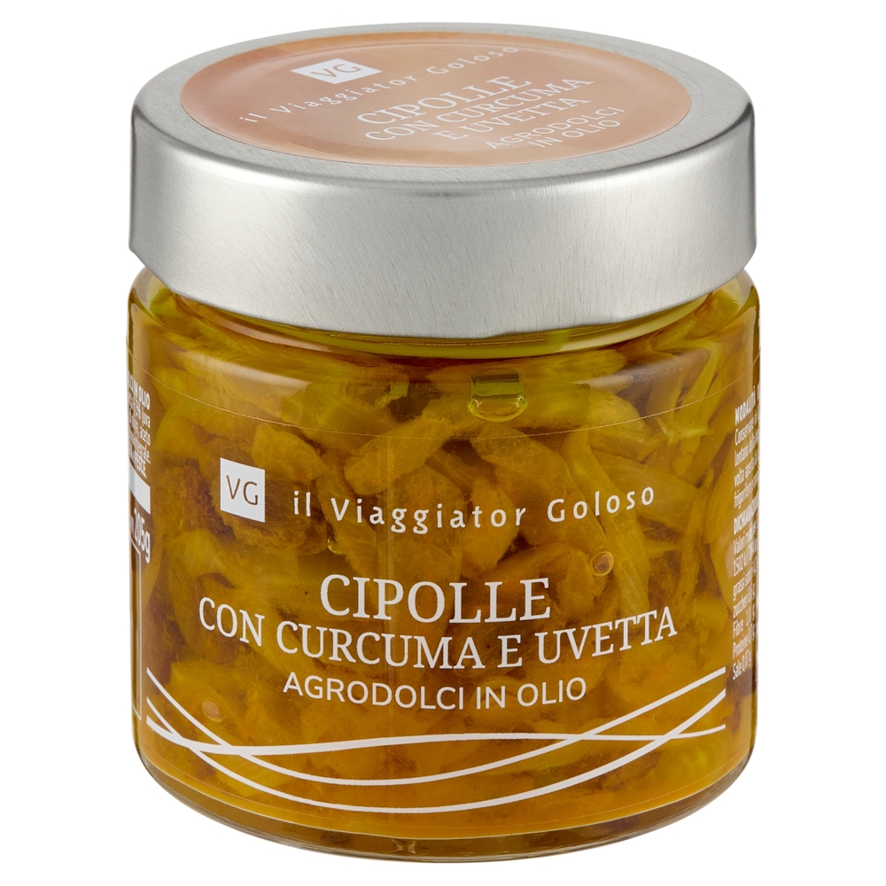 Cipolle con Curcuma e Uvetta Agrodolce in Olio Il Viaggiator Goloso