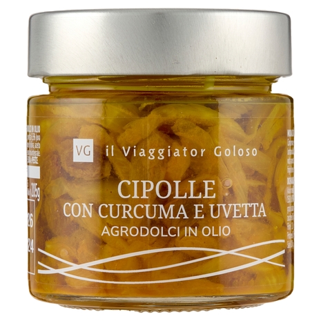 Cipolle con Curcuma e Uvetta Agrodolce in Olio Il Viaggiator Goloso