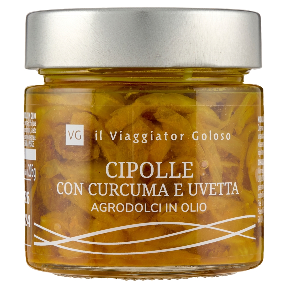 Cipolle con Curcuma e Uvetta Agrodolce in Olio Il Viaggiator Goloso