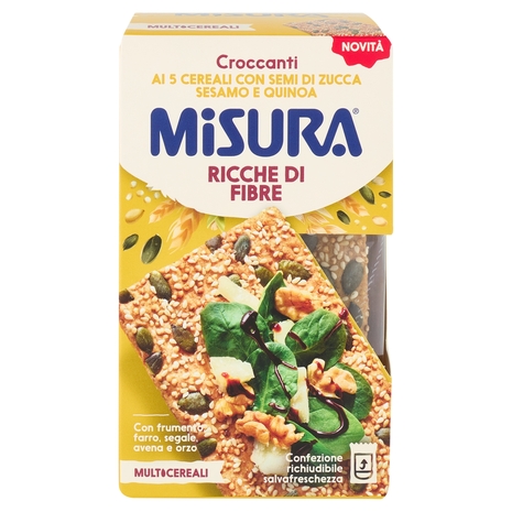 Misura Multicereali Croccanti Spesse con Semi di Zucca Sesamo e Quinoa 200 g
