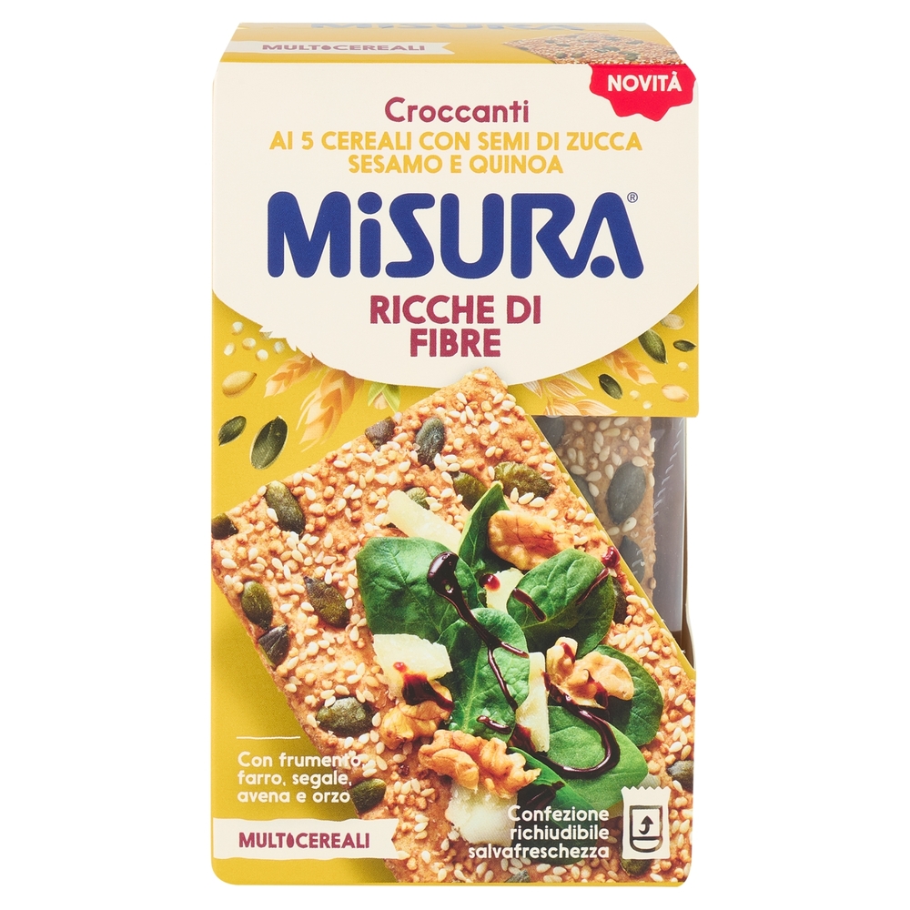 Misura Multicereali Croccanti Spesse con Semi di Zucca Sesamo e Quinoa 200 g