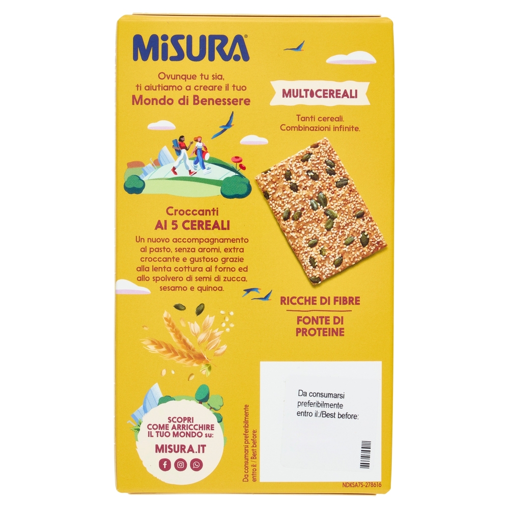 Misura Multicereali Croccanti Spesse con Semi di Zucca Sesamo e Quinoa 200 g