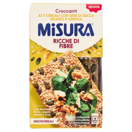 Misura Multicereali Croccanti Spesse con Semi di Zucca Sesamo e Quinoa 200 g