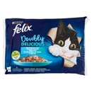 FELIX Doubly Delicious Selezioni con Pesci in Gelatina (Salmone/Sardine & Trota/Sgombro) 4 x 85 g