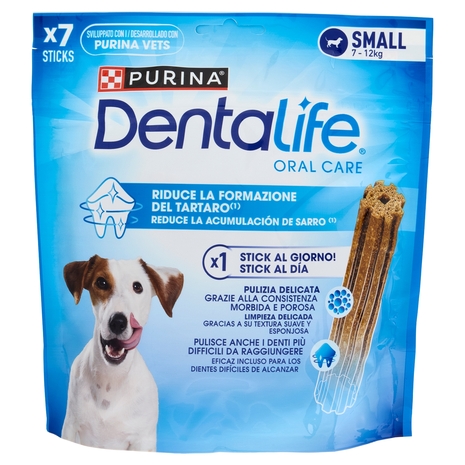 PURINA DENTALIFE Cane Snack per l'igiene orale Taglia Small busta 7 stick 115g