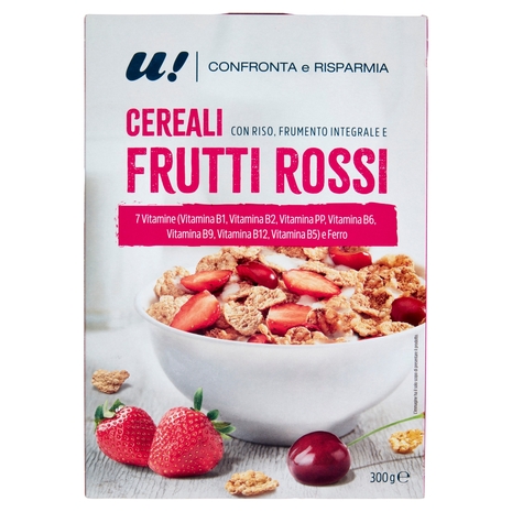 Cereali Riso, Frumento Integrale, Frutti Rossi, 300 g