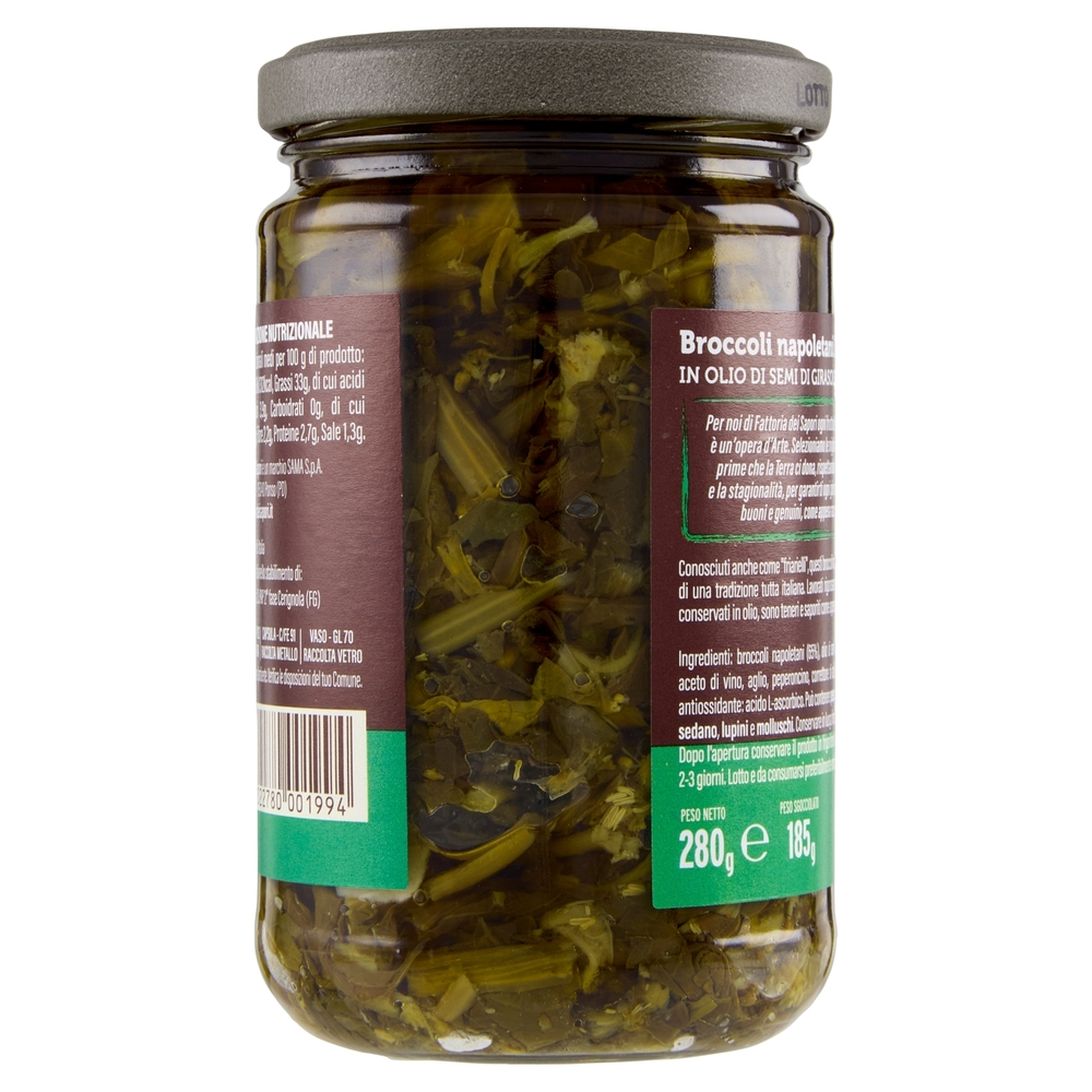 Fattoria dei Sapori Friarielli Italiani Specialità in Olio 280 g