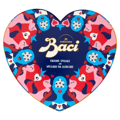 BACI PERUGINA Senti l'Amore Cioccolatini Fondenti ripieni al Gianduia Scatola San Valentino 100g