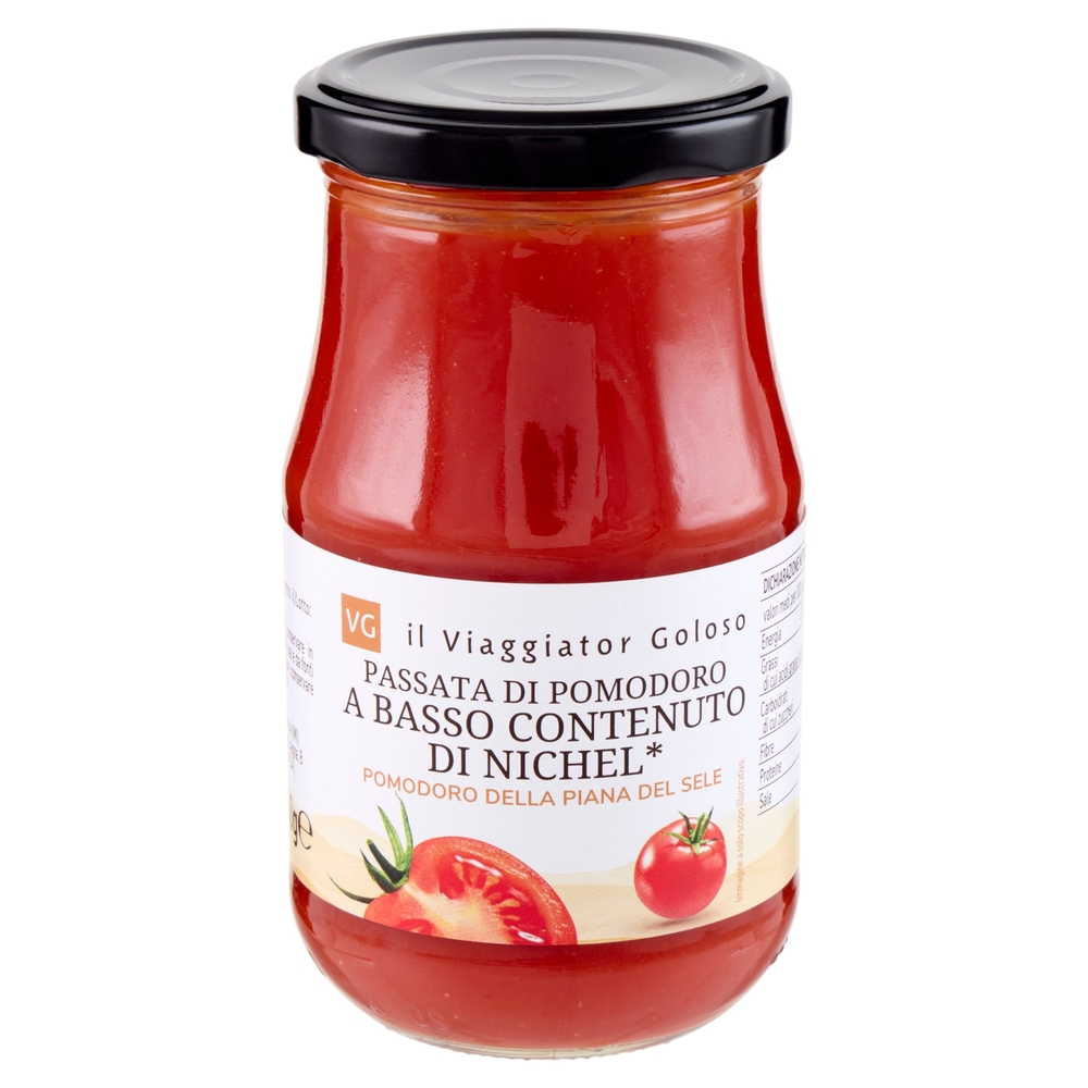 Passata di Pomodoro della Piana del Sele a Basso Contenuto di Nichel Il Viaggiator Goloso