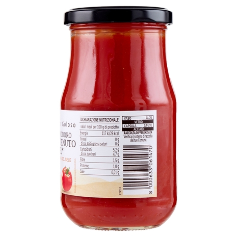 Passata di Pomodoro della Piana del Sele a Basso Contenuto di Nichel Il Viaggiator Goloso