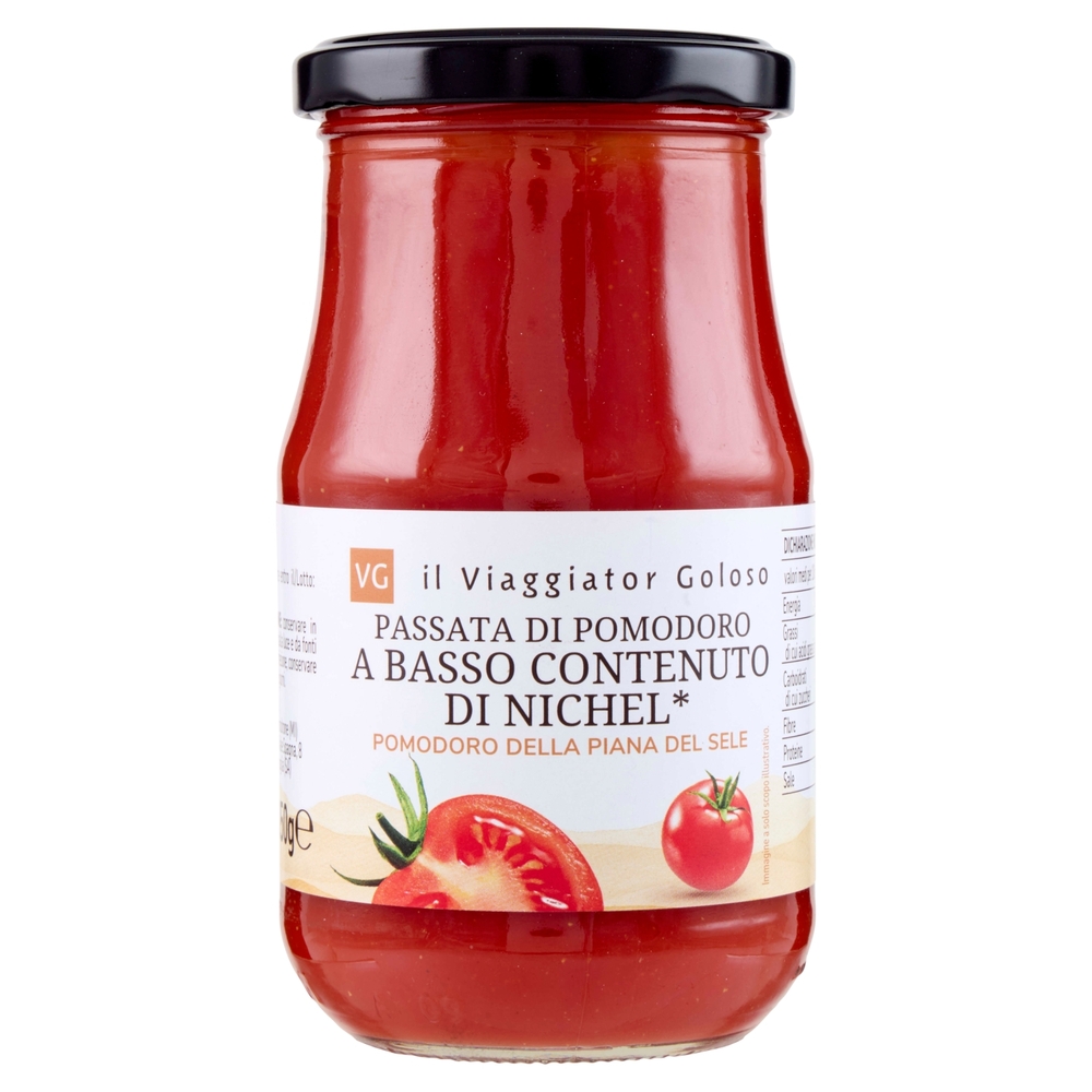 Passata di Pomodoro della Piana del Sele a Basso Contenuto di Nichel Il Viaggiator Goloso
