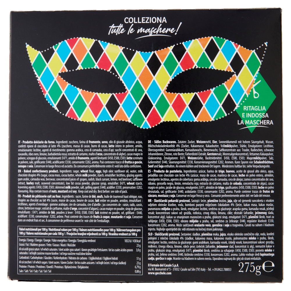 Gecchele Arlecchino Cake al Cacao 275 g
